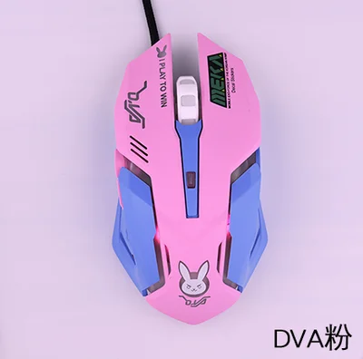 Ow dva-女の子向けのピンクの発光コンペティションマウス,pc,ラップ