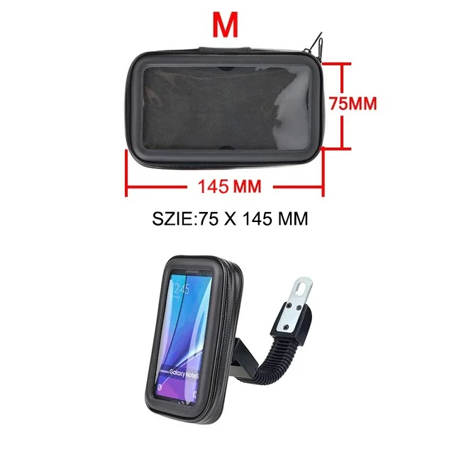 Зеркало заднего вида для мотоцикла, держатель для телефона на руль велосипеда, крепление с зажимом, водонепроницаемая сумка, держатель для мобильного телефона на велосипед, подставка для gps - Цвет: Style2 M