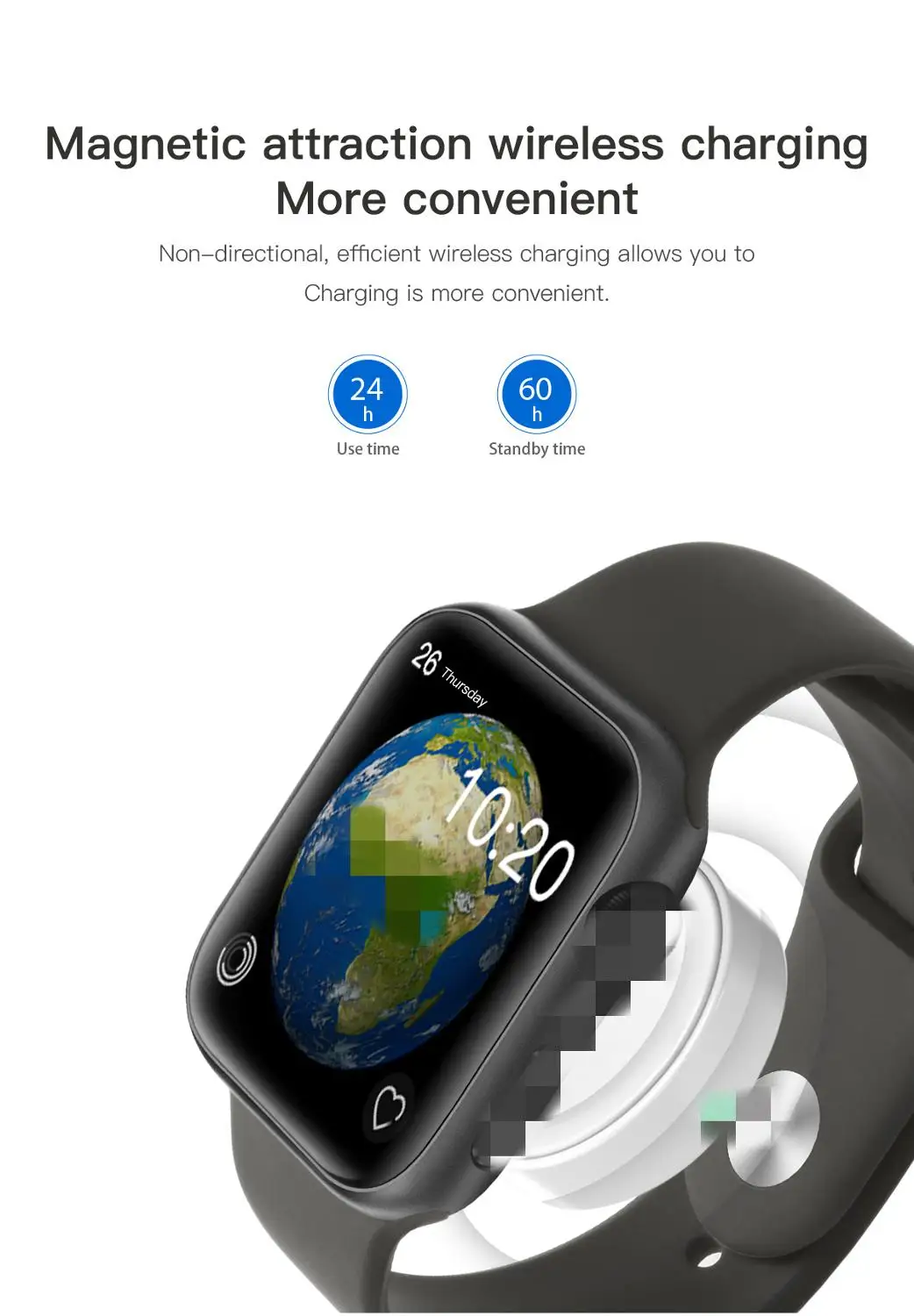  IWO11 smart watch GPS waterproof Series 5 heart rate alarm clock weather for Android IOS smart watc - 4000191023962