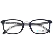 Japan oversized acetate prescription glasses frames unisex black/blue
