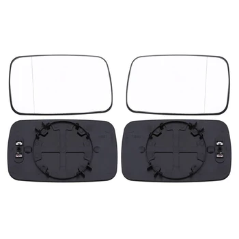 

1pair Left Right Replacement Parts Easy Install Blind Spot Line Clear Blue Lens Aspherical Auto 4 Doors Rearview Mirror Glass