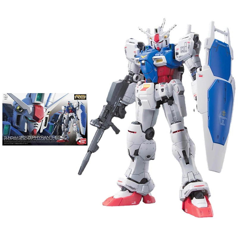 bandai-gundam-model-kit-anime-figure-rg-1-144-rx-78-gp01-zephyranthree-genuine-gunpla-model-action-toy-figure-giocattoli-per-bambini