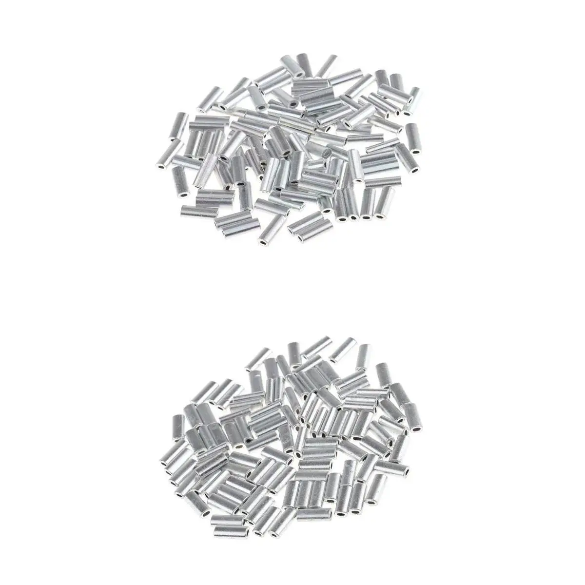 Pack of 200 Pieces Fishing Wire Single Barrel Crimp Sleeves, Fishing Line Leader Rigging Tackle Wire Rope Clips Tube Connector