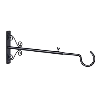 

Iron Art Outdoor Indoor Hanging Bracket Decorative Plant Hanger Lanterns String Lights Adjustable Wall Hooks Home Multifunction