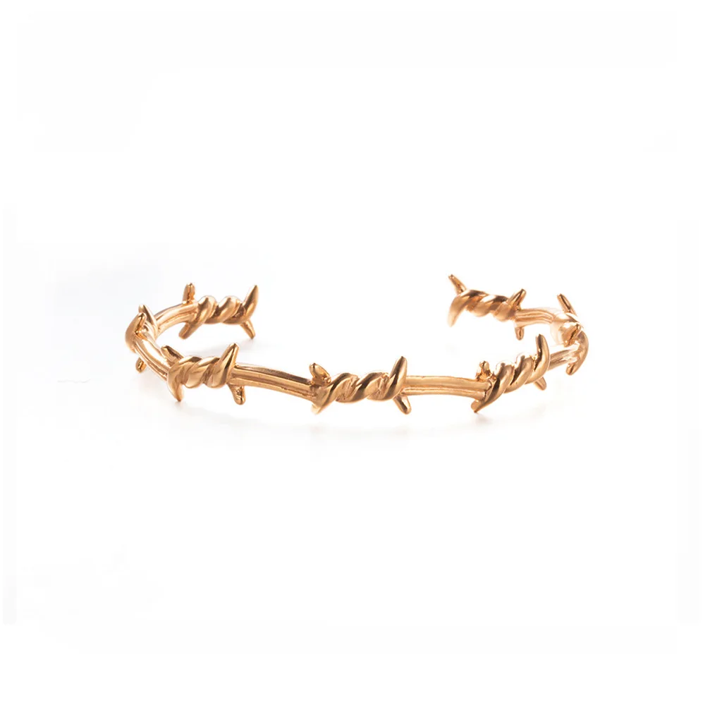 High Quality Men Jewelry Bracelet Bangle bramble Stainless Steel twine Bangle Bracelet Men