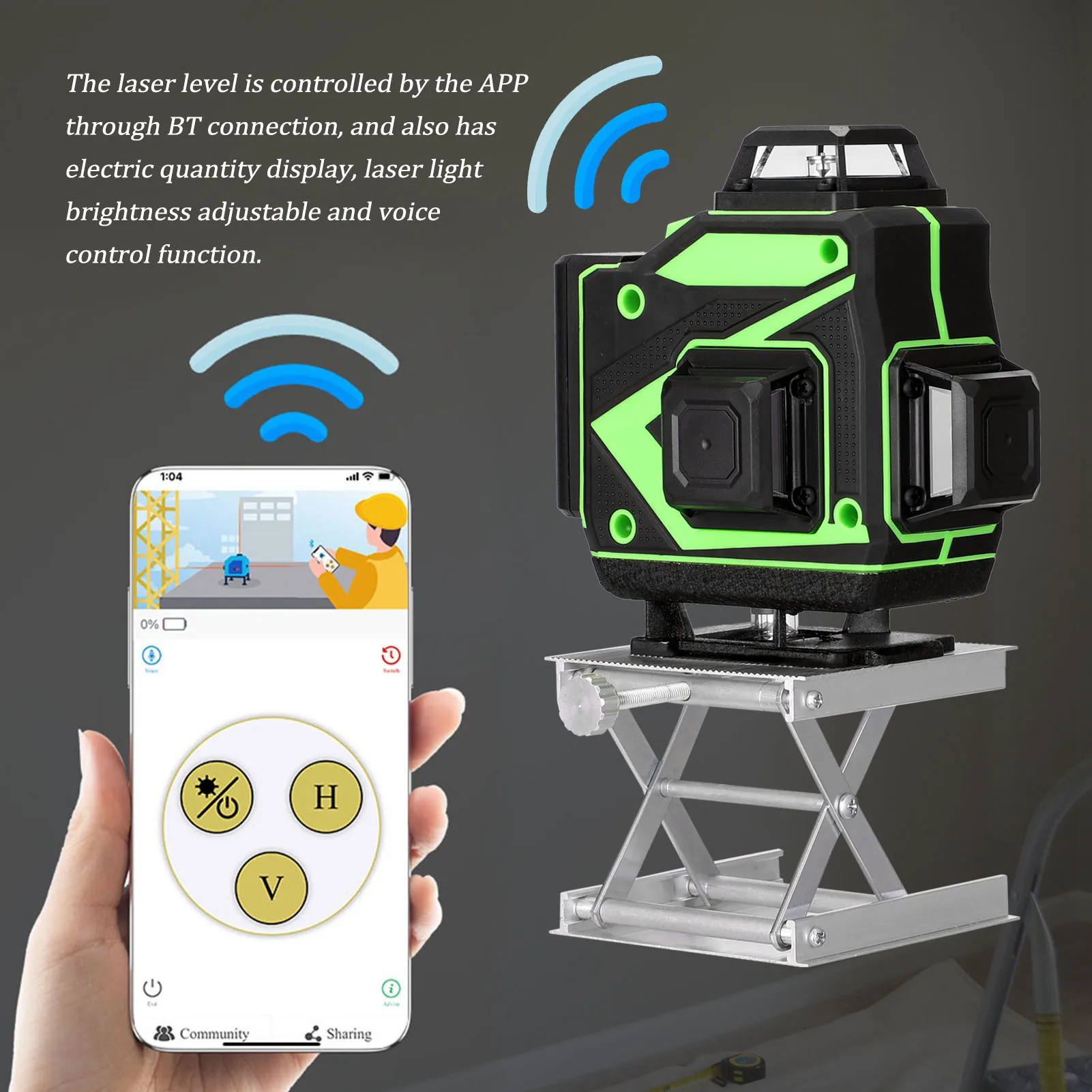 3/4D 16/12 Lines Laser Level green line Self-Leveling 360 Horizontal Vertical Super Powerful level Beam laser | Инструменты