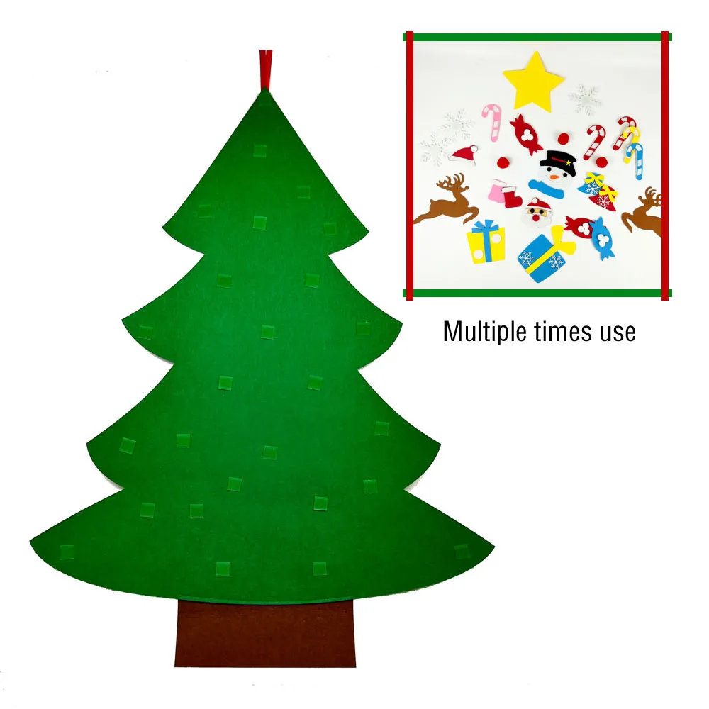 DIY Felt Christmas Tree Ornaments Bedroom Kids Christmas Puzzle Craft Kits New Year Xmas Christmas Gift Kids Christmas Party