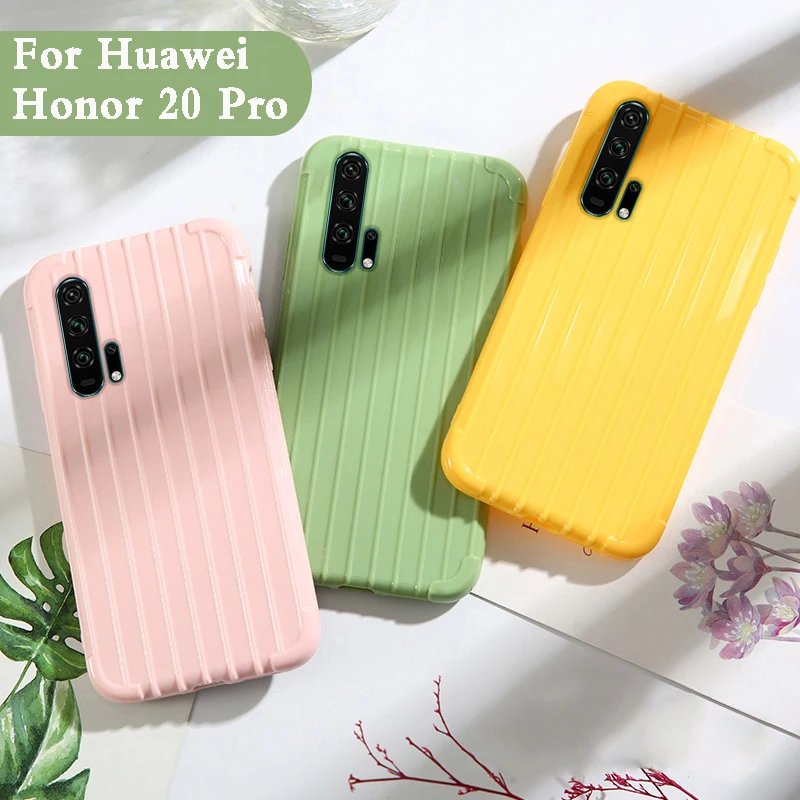 Роскошный чехол для чемодана huawei honor 20 pro модный симпатичный накладка из ТПУ и