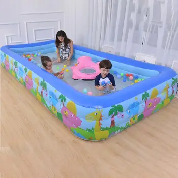 

Inflatable Pool High Quality Children's Home Use Paddling Pool Large Size Inflatable Square Swimming Pool Outdoor Water Fun