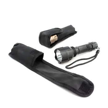

C8 Flashlight Pouch LED Torch Holster Case Camping Hiking Molle Lenser Holder