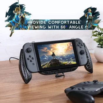 

Portable Game Hand Grip Holder 6 Game Cards Storage Box Bracket Stand With USB Charging Port For Nintendo Nintend Switch Console
