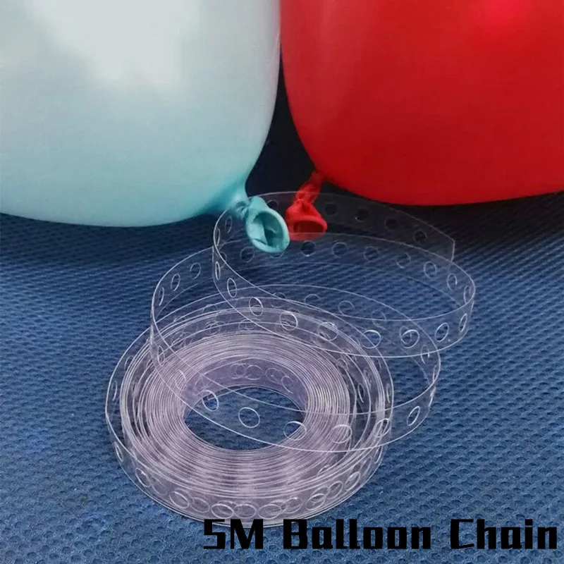 Аксессуары для воздушных шаров 7/11, подставка для воздушных шаров, вечерние украшения на день рождения, детский держатель для баллонов, Свадебный декор, заколка для балонов - Цвет: 5m balloon chain