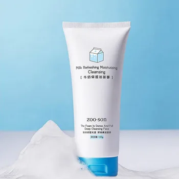 

Milk Facial Cleanser Nourishing Cleanser Foam Moisturizing Refreshing Oil Control Whitening Deep Clean Cosmetics