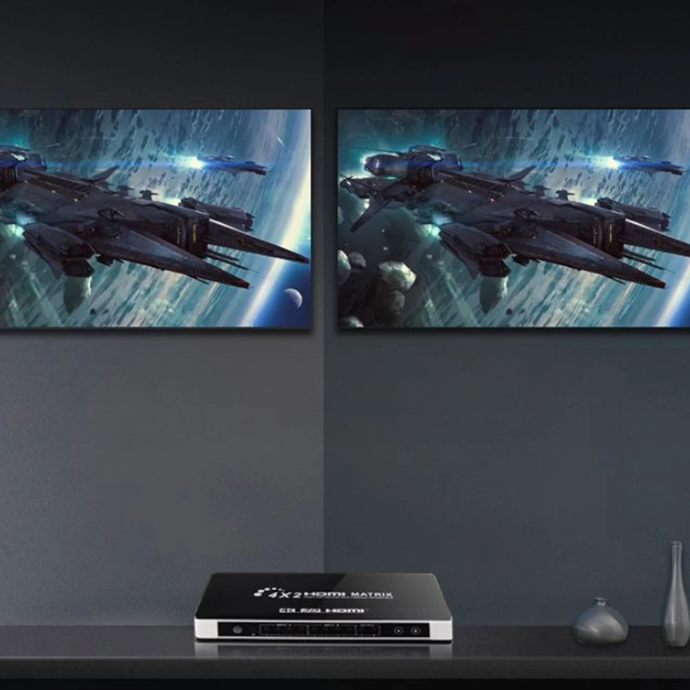 4K 3D 4x2 видео конвертер к ТВ Arc HDMI позолоченный интерфейс Av Приемник оптический