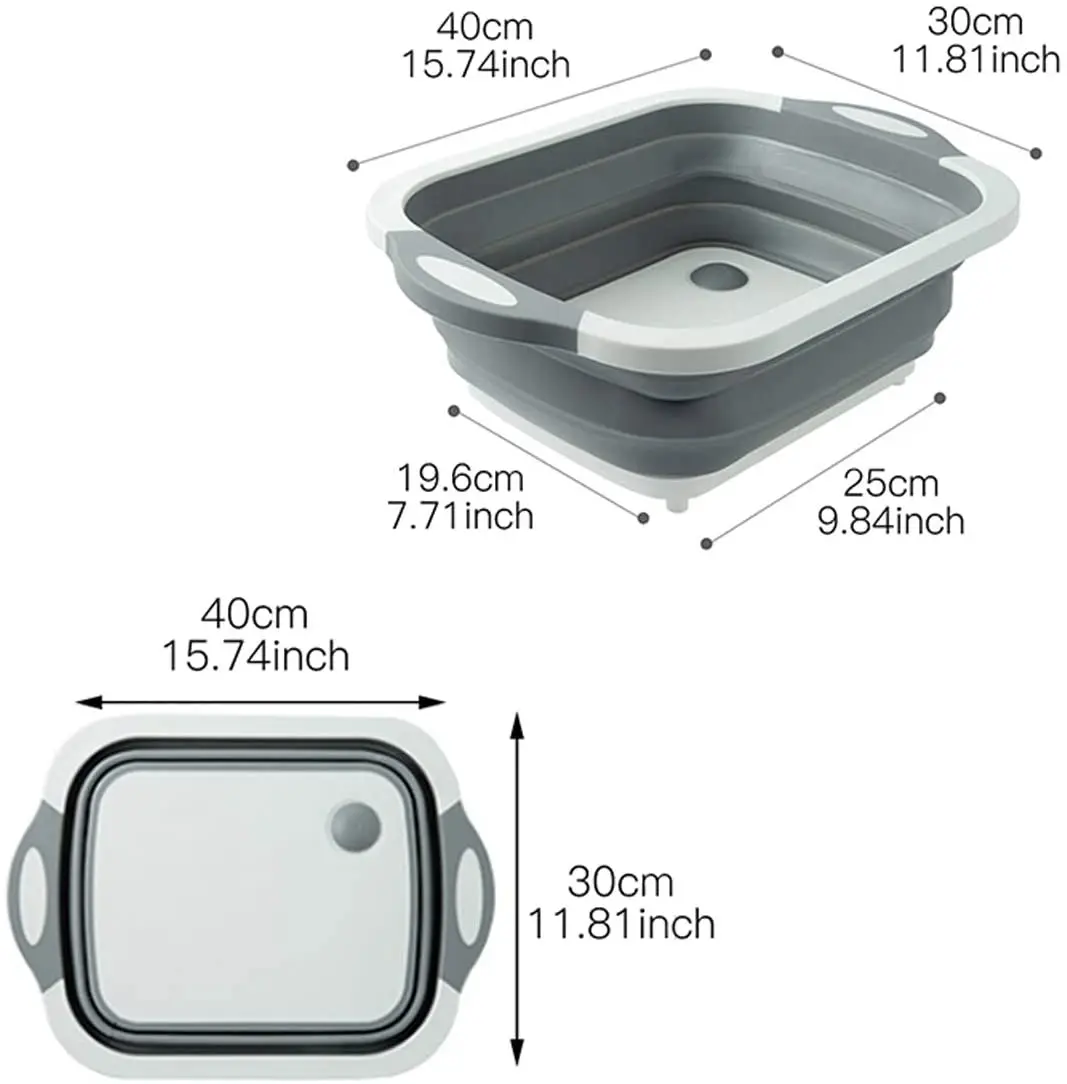 Folding Wash Basin Portable Sink Foot Bucket Plastic Foldable Basin Travel Outdoor Camp