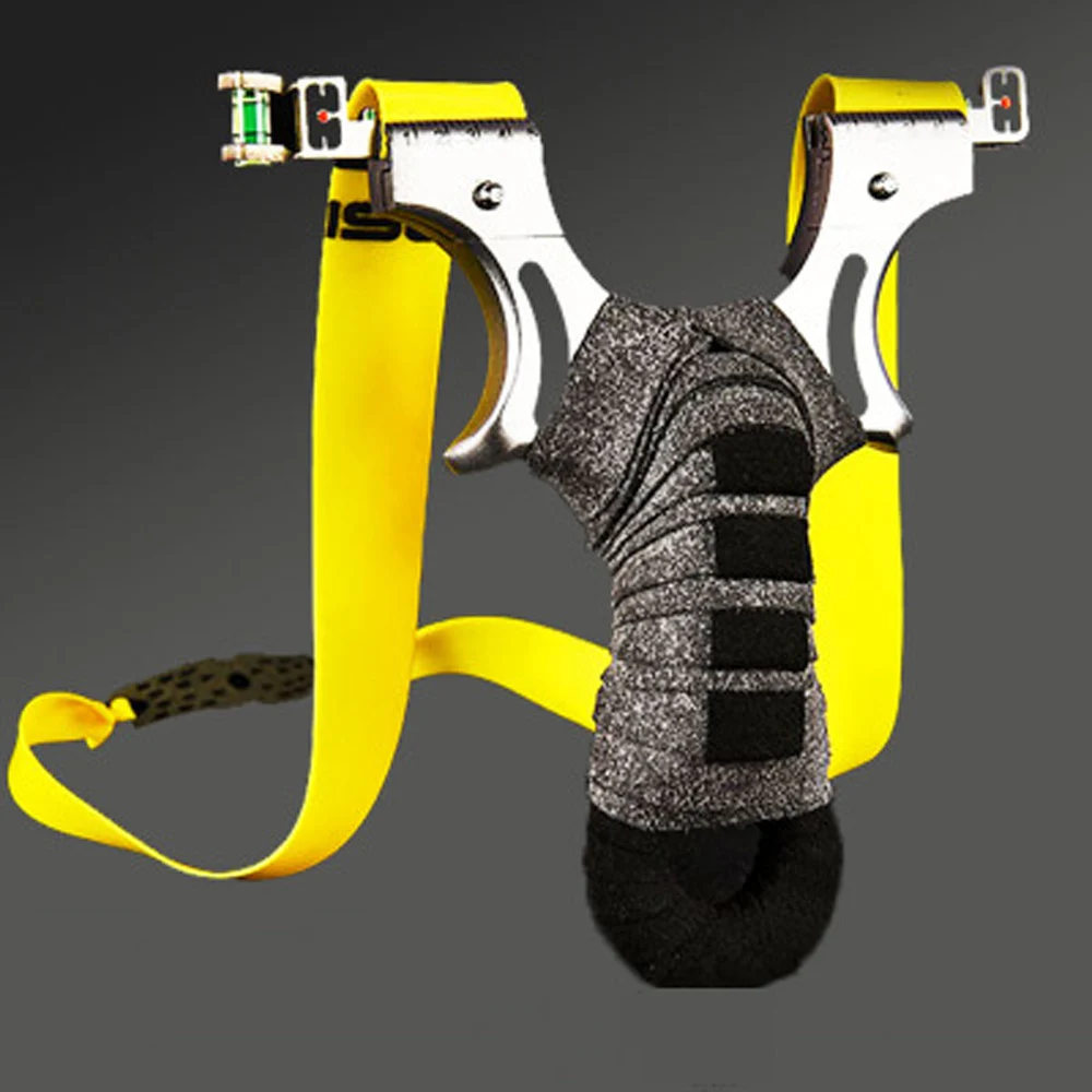 

Stainless Steel Slingshot Double Aiming CNC Catapult For Outdoor Hunting Shooting Sport Flat Rubber Band Sling Shot High-quality