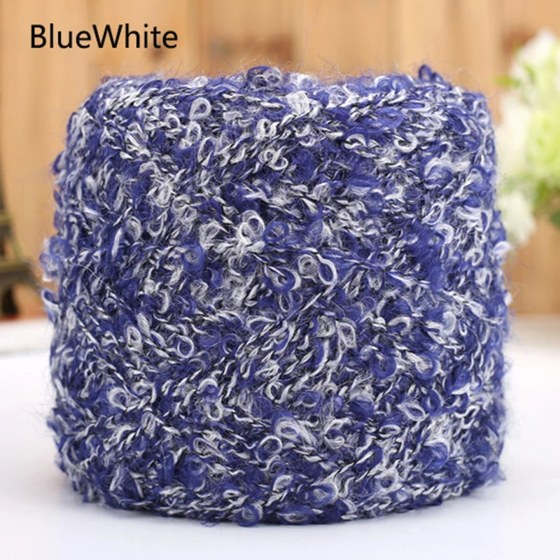 BlueWhite 3 шт. Meetee шерсть большой круг нейлоновой пряжа для вязания крючком Сделай своими руками бар иглы грубой шерсти шарф линии аксессуары - Цвет: BlueWhite