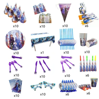 

Disney Frozen 2 Birthday Party Decoration Toys Set Cartoon Anna Elsa Princess Action Figure Model Disney Frozen 2 Child Xmas Gif
