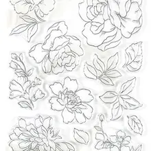 FLOWER transparent Clear Silicone Stamp/Seal for DIY scrapbooking/photo album Decorative clear stamp sheets B0256