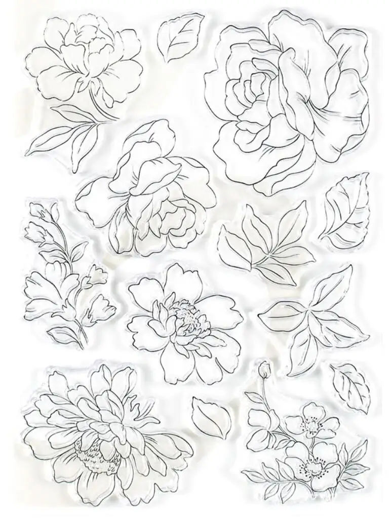 

FLOWER transparent Clear Silicone Stamp/Seal for DIY scrapbooking/photo album Decorative clear stamp sheets B0256