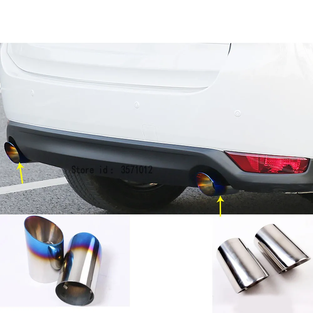 Car Muffler End Tail Pipe Dedicate Stainless Steel Exhaust Tip Frame Outlet For Mazda CX-5 CX5 2nd Gen 2017 2018 2019 2020 | Автомобили и