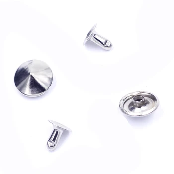 

Silver Tone 12x6mm Garment Cone Rivets Spike Studs Punk Style DIY Crafts Handbags Clothes Shoes Hardware Supplies