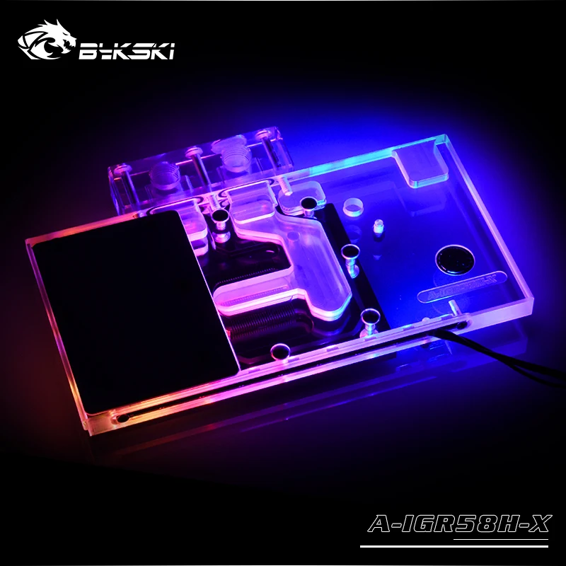 Bykski GPU воды блок для COLORFIRE RX580 полное покрытие Графика карты кулер для воды