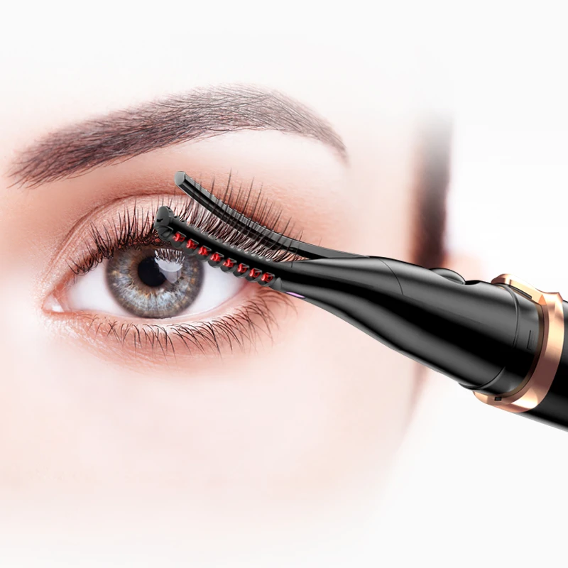 Electric Eyelash Curler Fast Heating Iron Temperature Adjustable Natural Eyelash Roller Make Up Lashes Curl Pen USB Charging_voghion.com