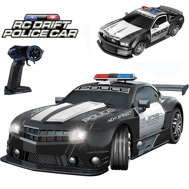 1/12 Big 2.4GHz Super Fast Police RC Car Remote Control Cars Toy with Lights Durable Chase Drift Vehicle toys for boys kid Child 5