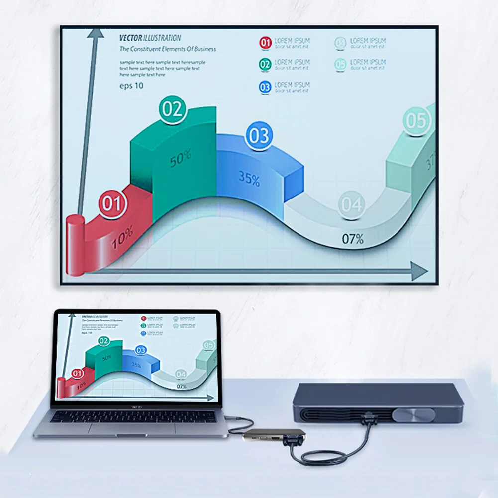 USB-C концентратор type C концентратор VGA USB 3,0 Thunderbolt 3 HDMI 3,5 мм аудио RJ45 адаптер для MacBook Pro samsung Galaxy S9 USB C концентратор