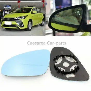 

For Toyota YARiS L 2014-2017 Side View Door Mirror Blue Glass With Base Heated