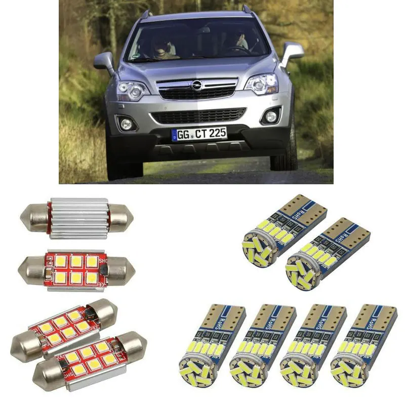 

Interior led Car lights For Opel antara L07 bulbs for cars License Plate Light 6pc