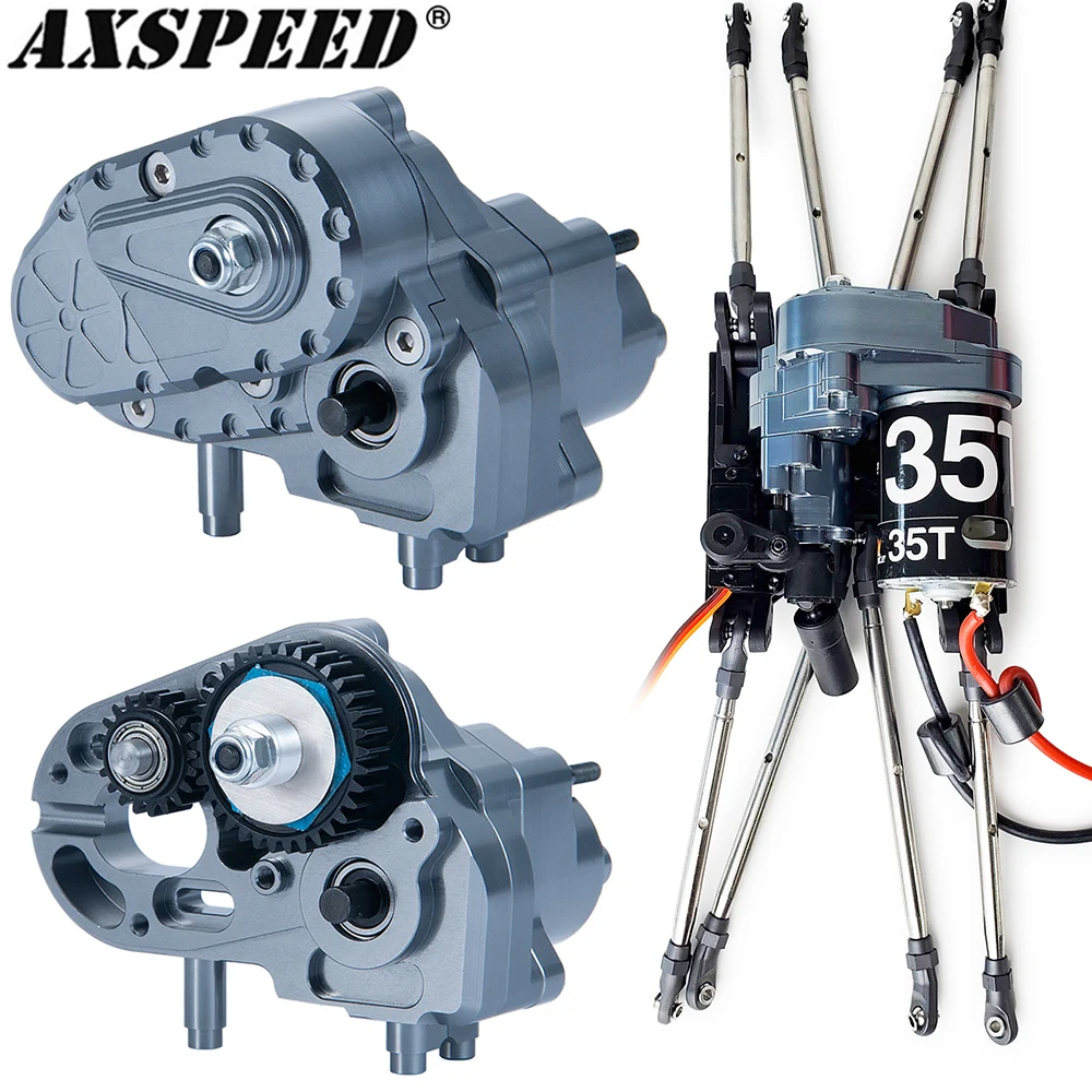 AXSPEED RC Car Dig Transmission Box Metal Complete Gearbox Dig Gear for