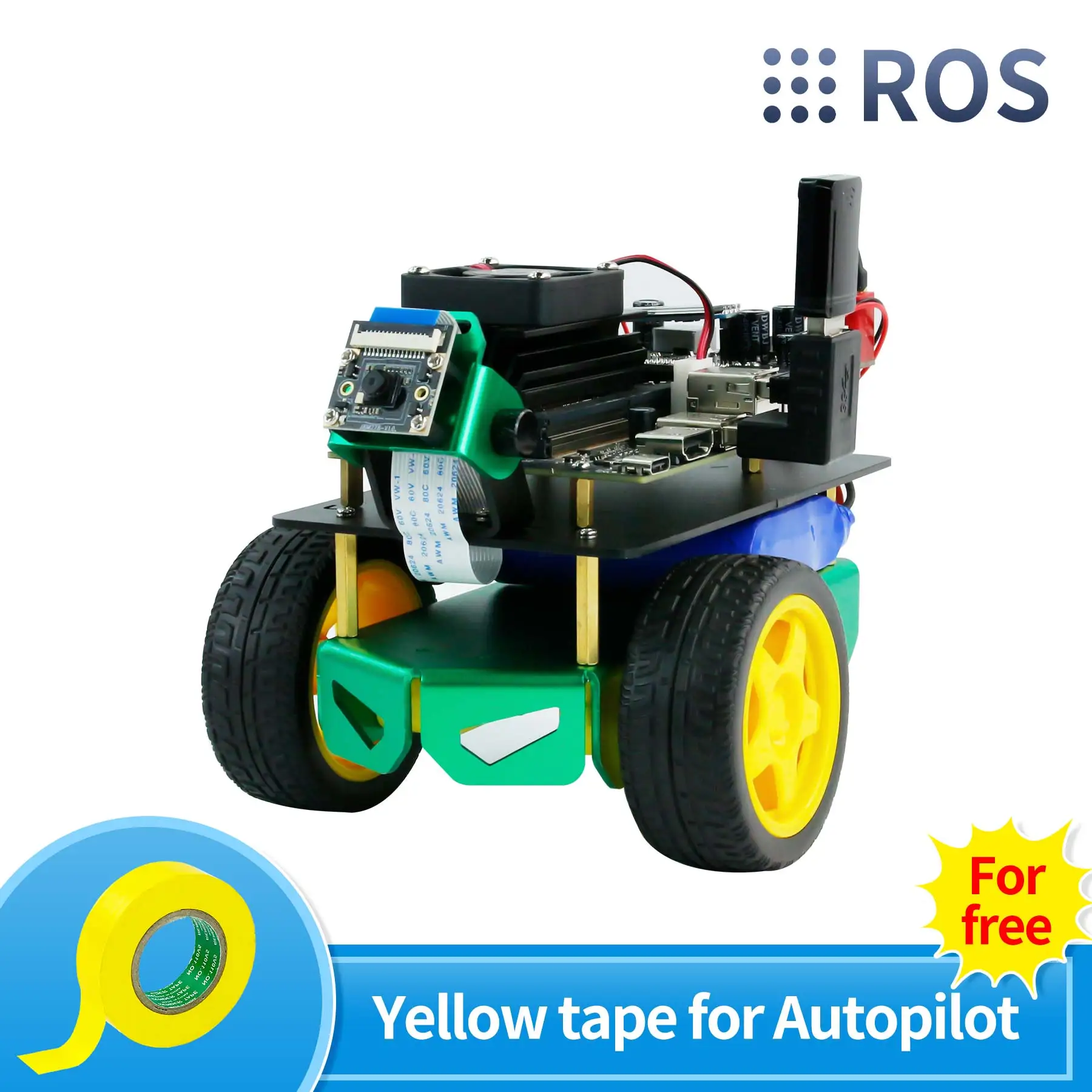 Yahboom Jetbot 2gb Ros Ai Visual Robot Kit Include Battery Tf Card
