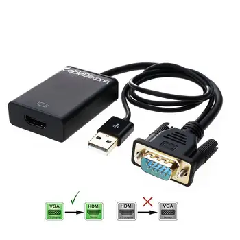 

VGA to HDMI cable with audio and video USB power port cable