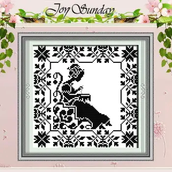 

Monochrome embroidered mother Counted Cross Stitch 11CT 14CT Cross Stitch Set Wholesale Cross-stitch Kit Embroidery Needlework