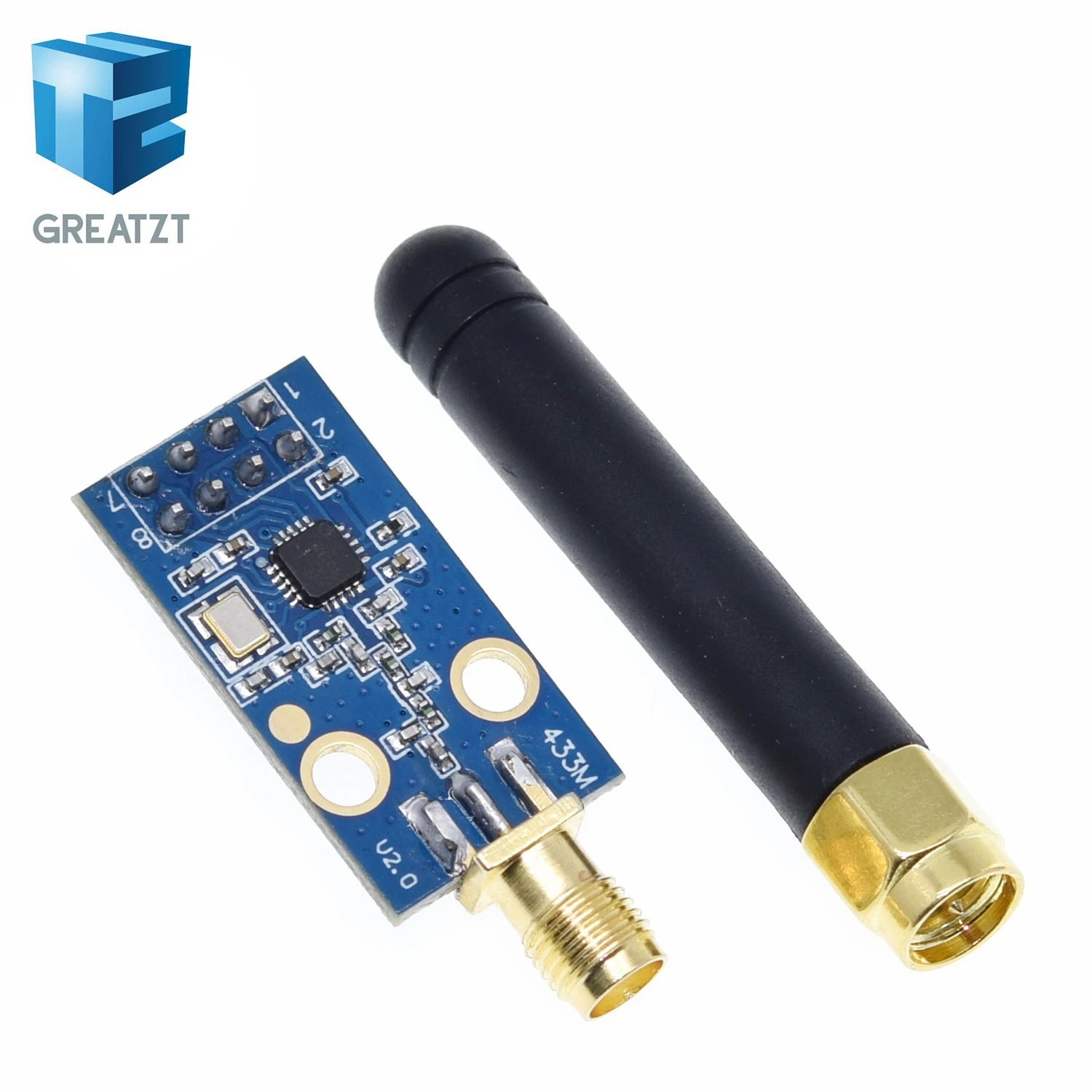 GREATZT CC1101 Беспроводной модуль с антенна SMA Беспроводной приемопередатчик модуль для Arduino 315/433/868/915 МГц