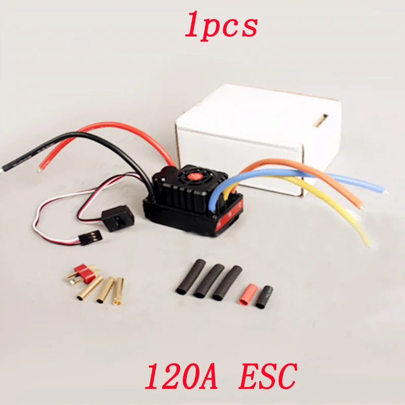 

1pcs RC Car Boat FVT 120A Sensored/Sensorless Brushless ESC Waterproof Speed Controller for 1/10 1/8 Model Cars Electronic