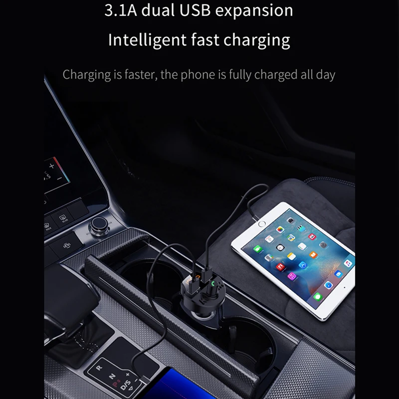 Onever fm-передатчик Bluetooth 5,0 Автомобильный MP3-плеер адаптер батарея напряжение снижение шума TF карта hands-free Dual USB зарядное устройство