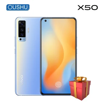 Перейти на Алиэкспресс и купить Оригинальный 5G vivo x50 6,56 ''AMOLED экран экрана 48.0MP смартфон 4200 мАч 33 Вт Dash Charge 20x SuperZoom NFC 8 ГБ 128 Гб мобильный телефон