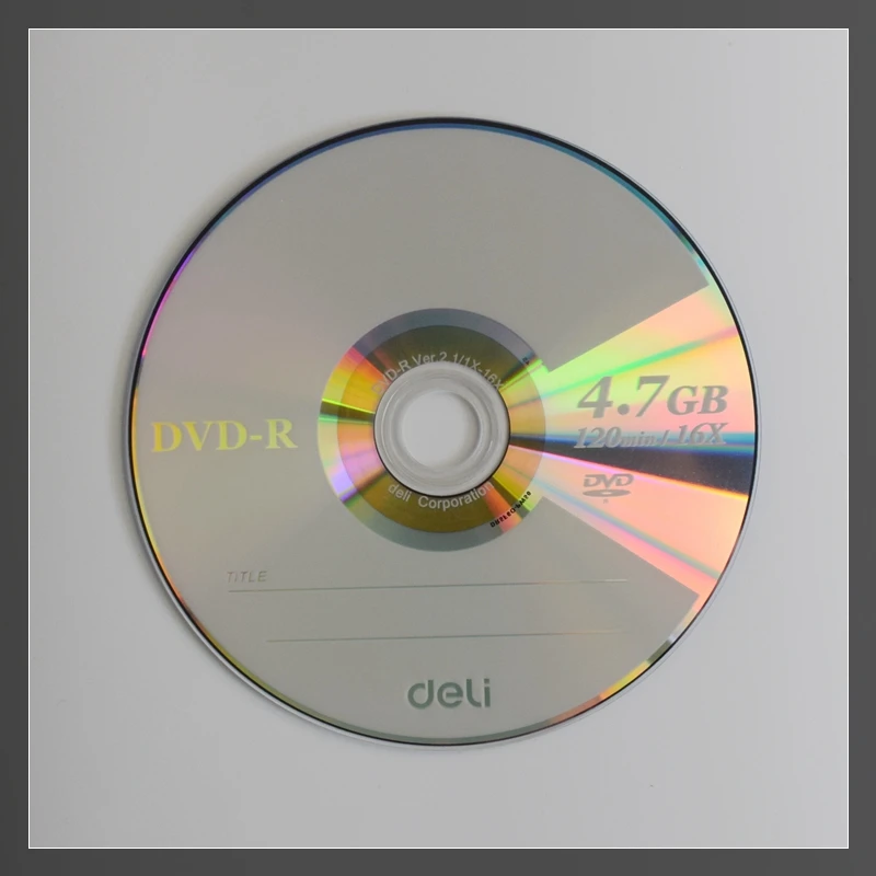 1pcs deli 3724 DVD-R leere Disc beschreibbare DVD Single-Chip 