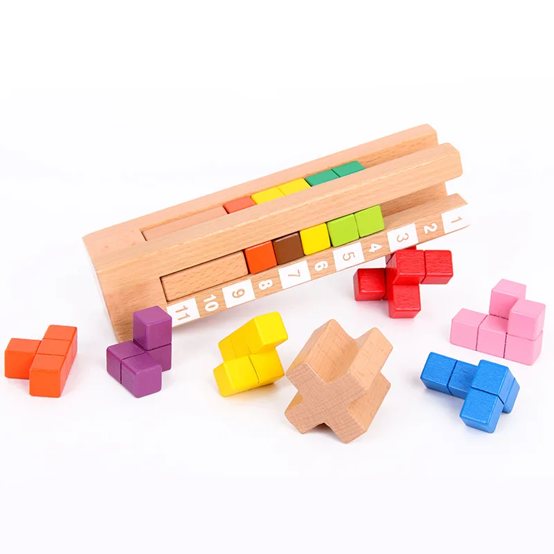 Early childhood education building blocks building brain tower intellectual training thinking logic pile tetris educational toy