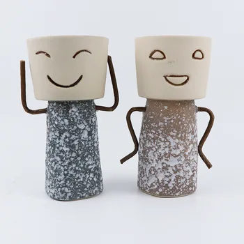 

Nordic Ins Home Decor Ceramics Vases for Flowers Human Face Design Decoration Home Vase Luxury Pot for Dried Flower White Vase