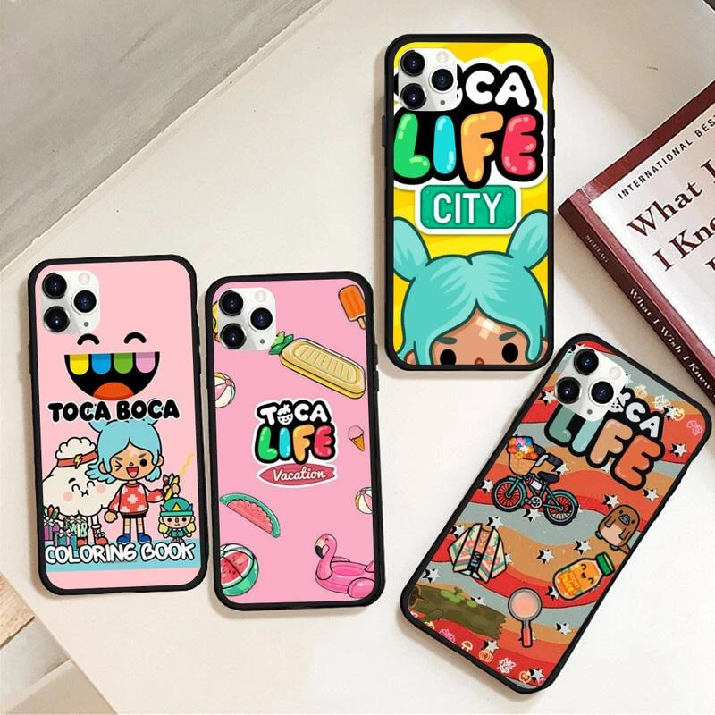Toca Boca Toca Life World game Phone Case Rubber For iphone 12 11 Pro Max Mini XS Max 8 7 6 6S Plus X 5S SE 2020 XR cover puffer case