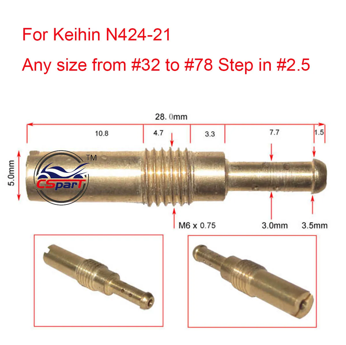 12 шт. Pilot Slow Jet для Keihin N424-21 карбюратор PE CVK FCR PWK PWM PJ CBR CR |