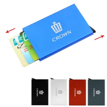 Новинка, мужской бумажник для кредитных карт, блокирующий телефон, унисекс, защитная информация, Металлическая Автомобильная сумка для карт для Toyota CROWN avensis Corolla