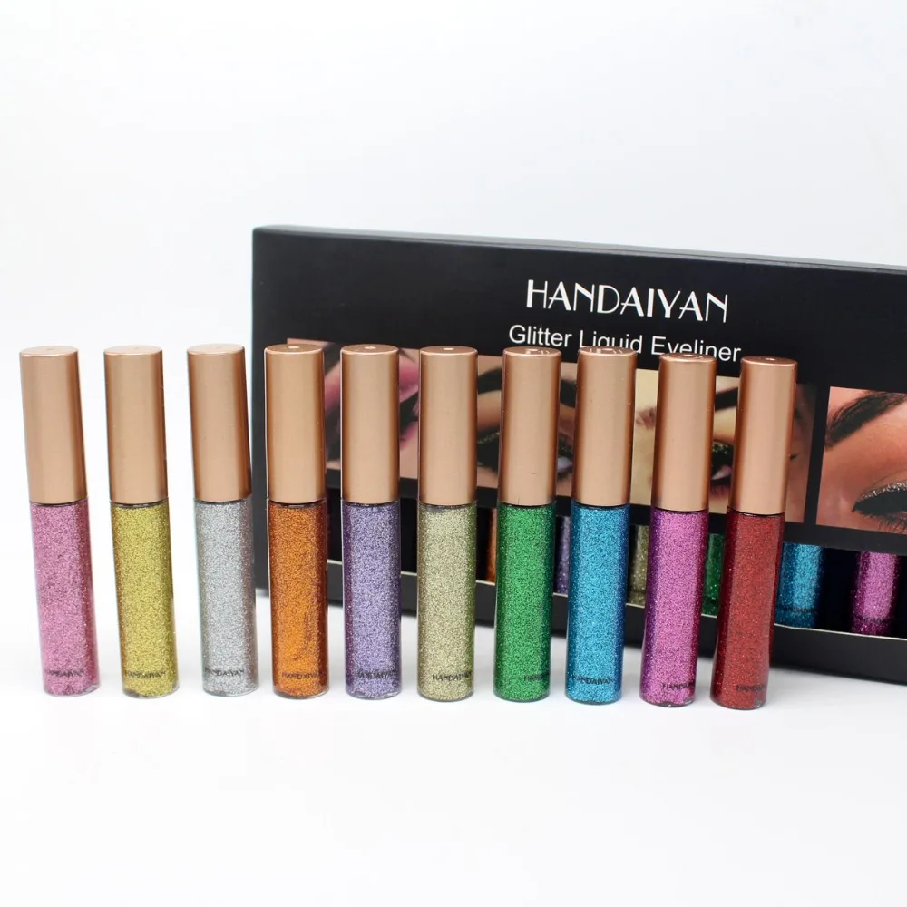 10 Colors/set Glitter Eyeliner Liquid Golden Red Blue Shiny Eyes Flash Waterproof Long-lasting Makeup |