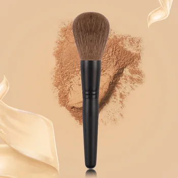 

Black and White with Pattern Palm Fiber Powder Brush Animal Fur Wool Makeup Brush Beginners Brushes Customizab