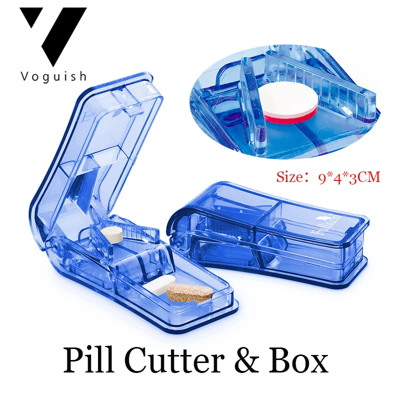 

1pcs Mini Quality Pill Cutter Medicine Box Pill Cutting Splitter Drugs Tablet Cutter Divider Storage Case Pill Box Pill Cases