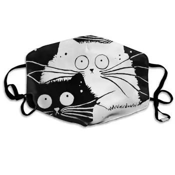 

NiYoung Breathable Anti Dust Mouth Mask with Adjustable Earloop, Warm Windproof Reusable Washable Half Face Mask, Cartoon Cat